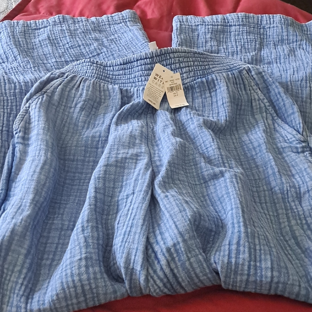 American Eagle Outfitters Blue Wide Leg Pants